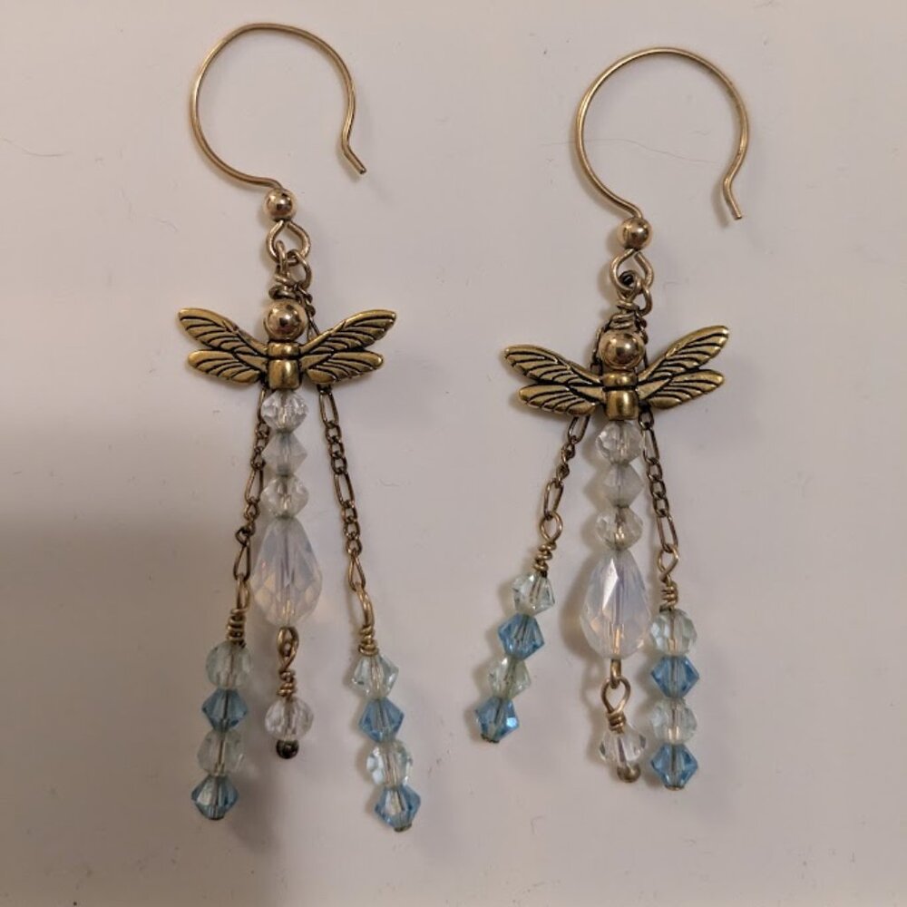 2 For $5! Handmade Beaded Dragonfly Earrings